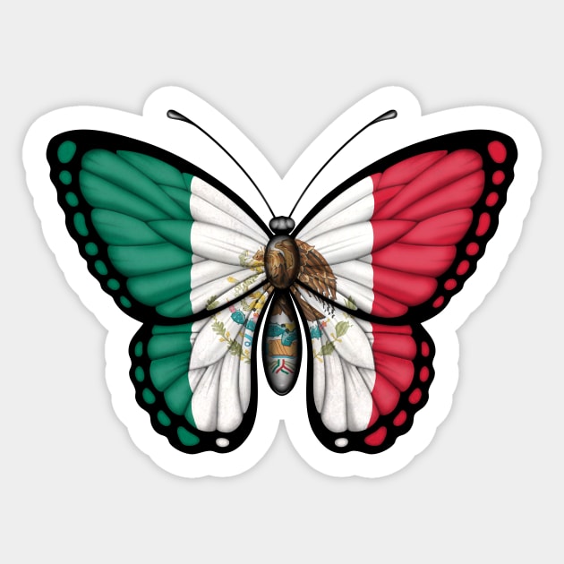 Mexican Flag Butterfly Sticker by jeffbartels